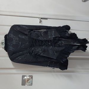 Brocade & Lace Lace-up Tails Jacket